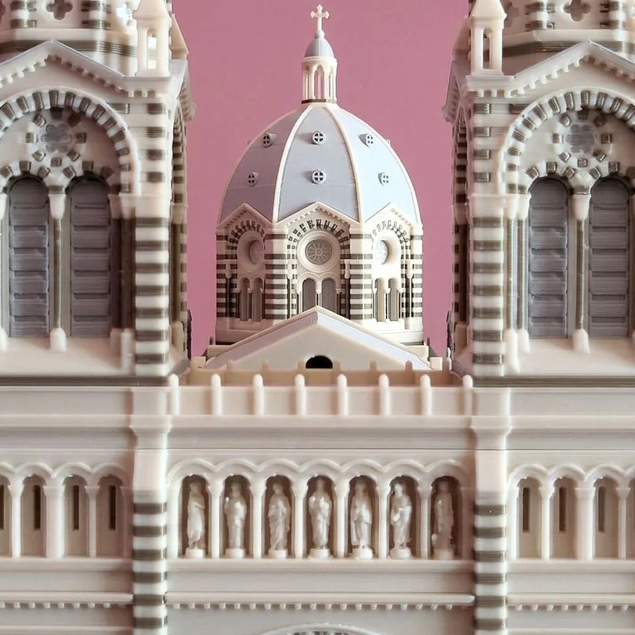 Maquette patrimoniale imprimée en 3D de la cathédrale de la Major